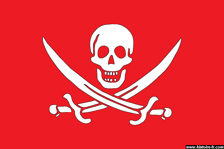 Drapeau Pirate Noir Avec Une Tête De Mort